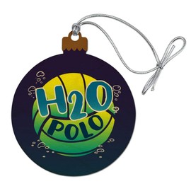 GRAPHICS & MORE Water Polo Ball H2O Wood Christmas Tree Holiday Ornament