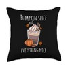 Pumpkin Spice Everything Nice Autumn Leaves Throw Pillow
