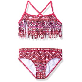Kanu Surf Carrie Tribal - Bañador para niña, Rosado, 4