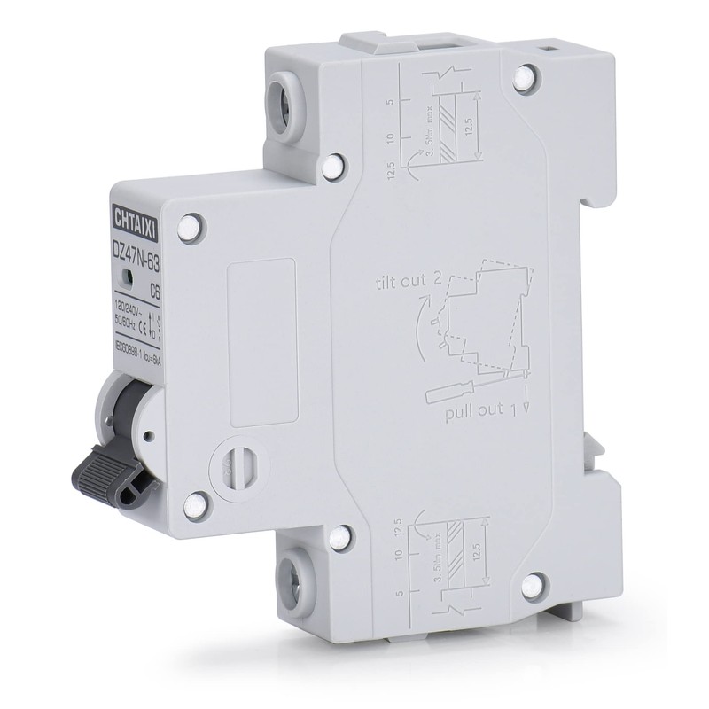 Chtaixi AC Miniature Circuit Breaker, 63 Amp 120V/240V 1 Pole