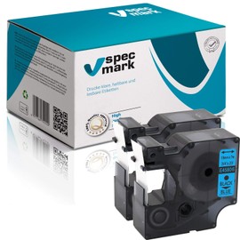 specmark Compatible with DYMO D1 45806 S0720860 Label Tape 19 mm x 7 m Set x 2 Pieces Black on Blue Compatible with DYMO D1 for Printer LM Label Manager LP Label-Point LW Label-Writer DUO