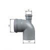 110 mm Soil Pipe Elbow Bend 90° with 50 mm