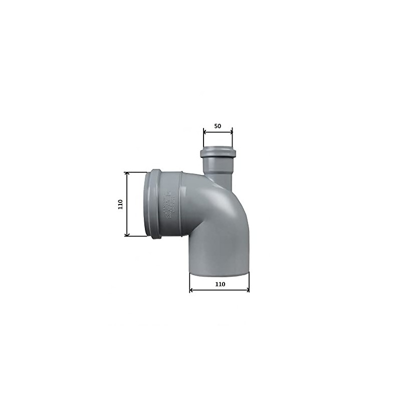 110 mm Soil Pipe Elbow Bend 90° with 50 mm