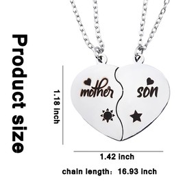 Matching Mother Son Necklace Gifts from Mom Son Birthday Gift for Son Mama Mother Mommy Retirement Gifts for Mommy Mothers Day Gifts for Mom from Son Mom Necklace Gifts for Son Mama Necklace Set Gift