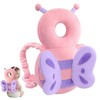 Baby Kopfschutz,Kleinkind Säugling Kopfschutz,Kleinkind Kopfschutzpolster Rucksack Elastische Tragehilfe,für Kinder Von 4 Bis 24 Monaten,Rosa,Schmetterlin,Sicherheitskissen für Laufanfänger (Pink)