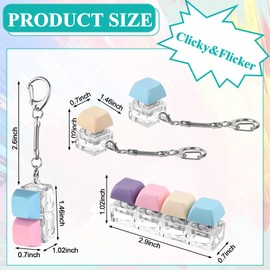 4 Pcs Keyboard Fidget Keychain Keyboard clicker Fidget Decompression Toys Keyboard Fidget Clicker Finger Keyboard Toys Stress Relief Keyboard,Keyboard Clicker for Gifts to Pass The Boring Time