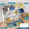 HOWDIA Stainless Steel 2-Tier Over The Sink Dish Drying Rack