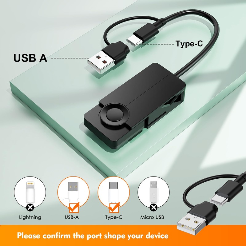 USB-A + USB-C Electronic CAC Card Reader USB Smart Card