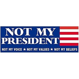 3 Pack Reflective RWB Not My President Voice Values Beliefs Bumper Sticker (Anti Trump)- Sticker Graphic Decal