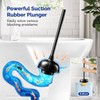 HAMITOR Toilet Plunger Bowl Brush Set: Curved Bristle with Holder