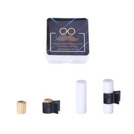 2 Pairs of Handlebar Moustache Training Wheels, Moustache Curler Shape Template Portable for Men, Beard Roller Tool, Moustache Styling Template, Shaping Tool for Beard Shape Seals (S/M)