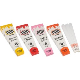 Pop Cones 4 Variety Flavor Ultra Thin Cones - King Size - 3 Cones per Pack