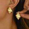 Julyls Gold Jellyfish Shell Earrings Conch Shell Earrings Trendy Summer