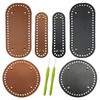 Yayatty 6 Pcs PU Leather Bag Bottom Oval Knitting Crochet