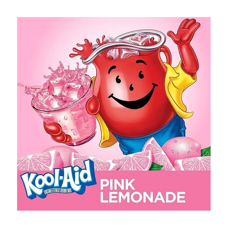 Kool-Aid Kool Aid Pink Lemonade Flavor Drink Mix Packet Caffeine
