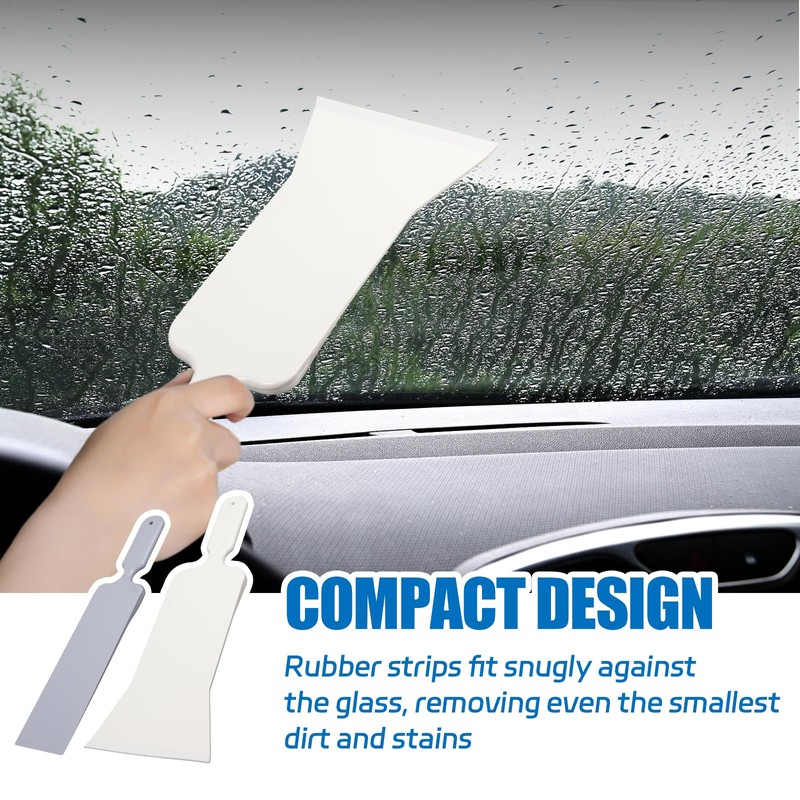 Hovom 2PCS Car Bulldozer Squeegee, Long Handle Tint Tools, Scrubber