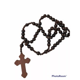 Set of 3 PC x Giant Wood Rosary for Wall Decoration / Catholic / / Baptism 30”