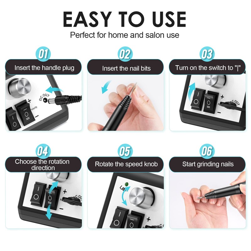 Professional Electric Nail Drill Machine Nail File Drill Set Kit