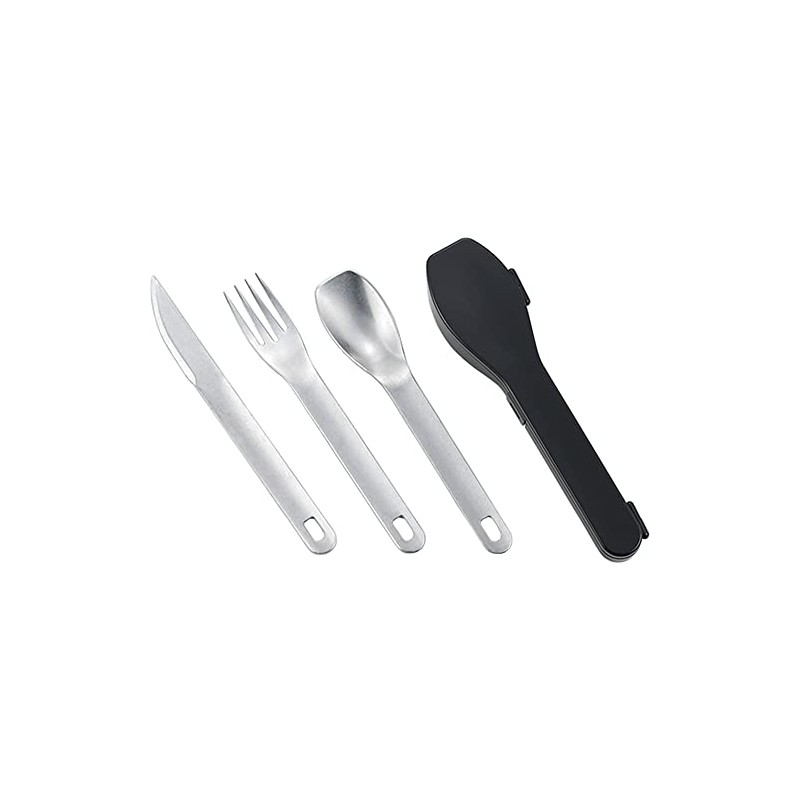 TD 1404102 Stainless Outdoor Cutlery Set (with Case), Frosted