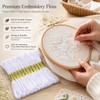 DONFORTLY Filo Ricamato Bianco 24 Pezzi, Set di Cotone e
