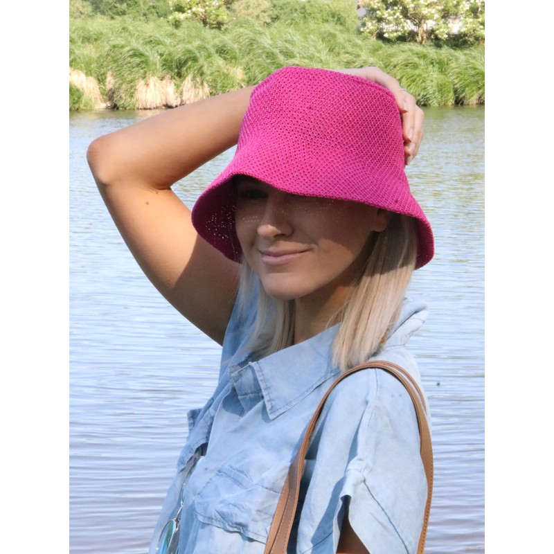 styleBREAKER 04025032 Women's Fishing Hat Made of Airy Woven Paper