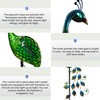 CBAXEAXM Solar Peacock Garden Stake Lights Outdoor, Waterproof Metal Glass