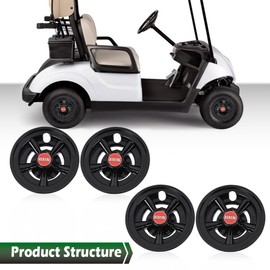 GRAND ORANGE Golf Cart Wheel Covers Hub Caps Compatible with Ezgo Yamaha Club Car Golf Carts Wheel Covers Hub Caps 8" Wheel 4pcs