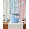 Prudance 6" x 5" Small Cotton Rope Basket with Handle,Blue,Favors