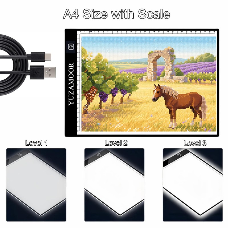 A4 Led Light Pad for Tracing & Weeding Vinyl, 3