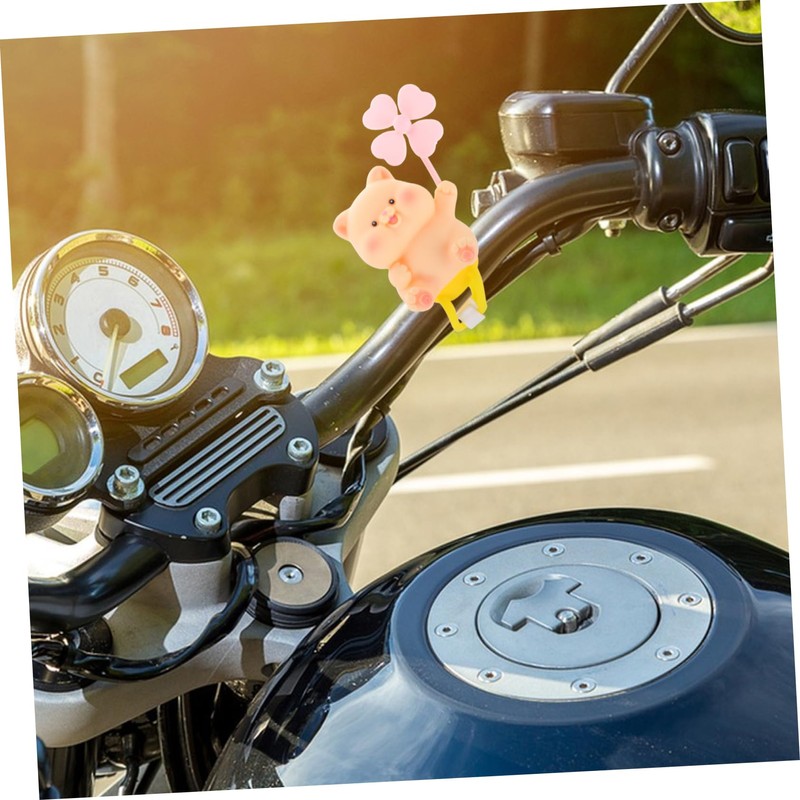 Alipis Cute Pig Bike Handle Accessory with Windmill Fun Animal