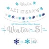 Let It Snow Banner, Winter Snowflake Wonderland Banner for Holiday