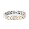 4 In 1 Men Titanium Steel Germanium Magnetic Bracelet Adjustable