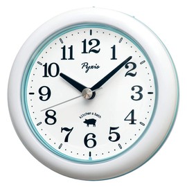 Seiko NA613W Wall Clock, Table Clock, Kitchen & Bath Clock, Analog Waterproof, For Daily Use, 4.8 x 4.8 x 1.9 inches (123 x 122 x 48 mm)