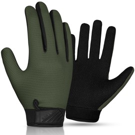 SAGA SPORTS 1 Pair Kids Cycling Gloves - Full Finger Bike Gloves for Boys & Girls, Non-Slip Motorbike Gloves for BMX, MTB, Scooter & Outdoor Sports