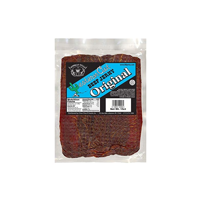 Buffalo Bills Original Western Cut Big Slab Beef Jerky (15