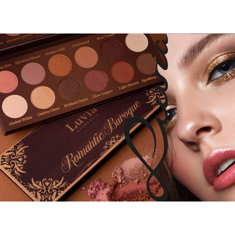 Luvia Eyeshadow Palette Matte, Shimmer & Glitter - Romantic Baroque