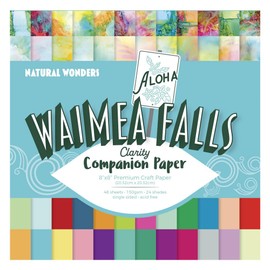 Waimea Falls - Clarity Companion Paper 8" x 8": Decorative Craft Paper Pad, Designer Speciality Paper for Scrapbooking, Card Making, Printmaking, Stamping, 150 GSM