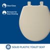 Bemis 730SLEC Slow Close Toilet Seat, Easy Clean Hinges and