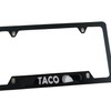 License Plate Frame Cover Holder, Black for Tacos Funny Tacoma,
