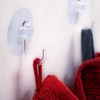 com-four 80 x Suction Cup Holders with Plastic Hooks -