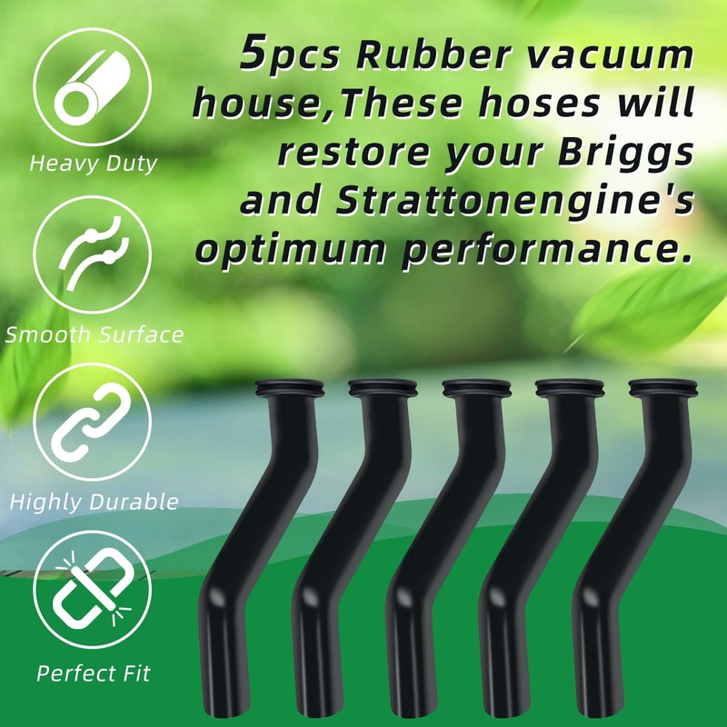 shiosheng 5pcs Vacuum Hoses 596163 593998, 797408 3 inch, Black