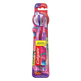 Colgate Kids Toothbrush, Trolls, Extra Soft (2 Count)