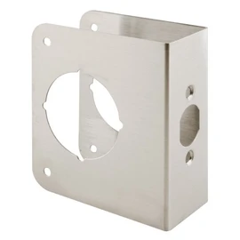 Prime-Line U 9590 Stainless Steel Lock and Door Reinforcement Plate for 1-3/4 In. Thick Doors, Stainless Steel Finish (Single Pack)