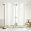KOUFALL Bathroom Curtains Window Short,54 Inch Length Ivory Off White
