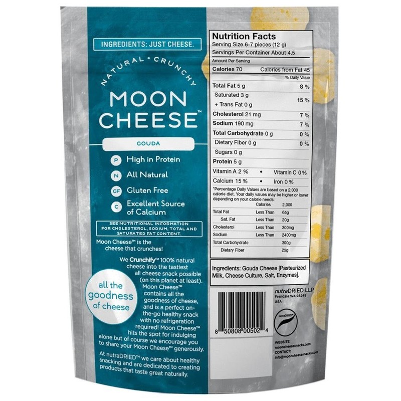 Moon Cheese - 100% Natural Cheese Snack - Gouda -