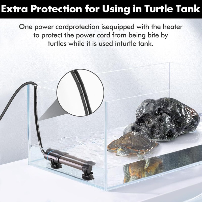 Orlushy 100W Submersible Aquarium Heater, Adjustable Fish Tank Heater with