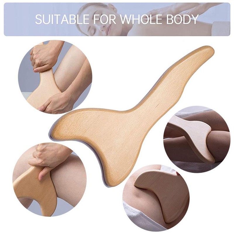 Wood Gua Sha Tools Wooden Massager Anti Cellulite Lymphatic Drainage