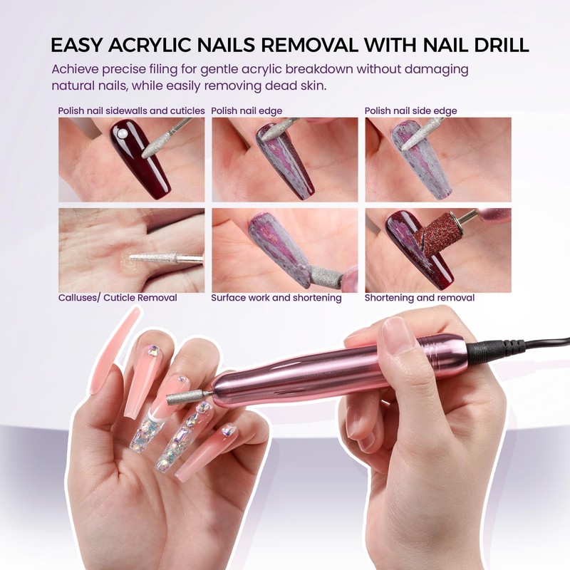 Acrylic Nail Kit with Drill for Beginners: Professional Nail Kit