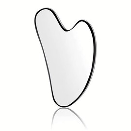 Daily Facial Care,Gua Sha Facial Tools Jade Stone for Face Skincare Facial Body relief, Eco-Friendly Metal facial tool Relaxation Smooth Steel - Color: 1PCS