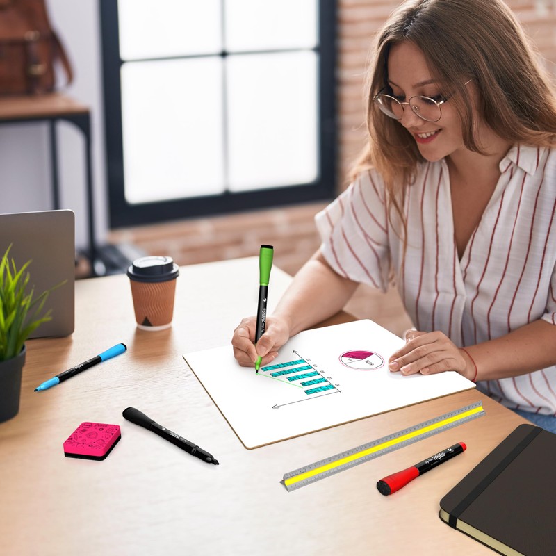 SCRIBBLEDO 2 Pack Small White Board Dry Erase Mini Whiteboard